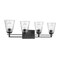 Z-Lite Lyna Vanity, 4-Light, 30.5 In.W x 6.5 In.L x 9 In.H, Matte Black/Clear 823-4V-MB - alternate 6